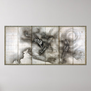 Sesson Shūkei Dragon en Tiger Poster