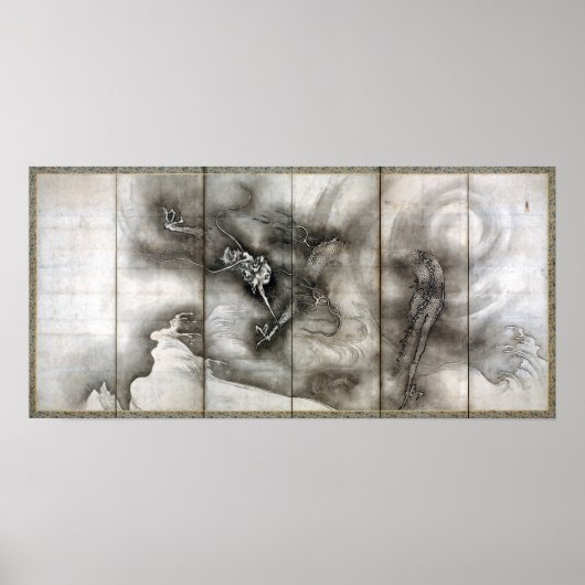 Sesson Shūkei Dragon en Tiger Poster (Voorkant)