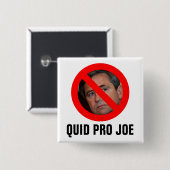 Sestak: QUID PRO JOE Vierkante Button 5,1 Cm (Voorkant /achterkant)