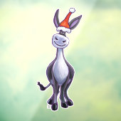Sestive Donkey-kerstkeuzerondje Raamsticker (Vel 3)