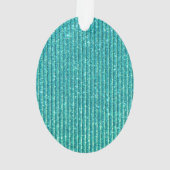 Sestive Keep Calm have Jouw tekst Turquoise Ornament (achterkant)