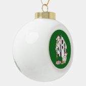 Sestive kerstbever decorberende alet keramische bal ornament (Links)