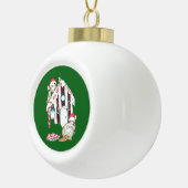 Sestive kerstbever decorberende alet keramische bal ornament (Rechts)