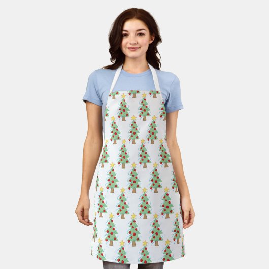 Sestive kerstbomen Apron Schort (Gedragen)
