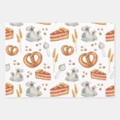 Sestive kerstfeestdagen, bakbehandelingen en Drink Inpakpapier Vel (Voorkant 3)