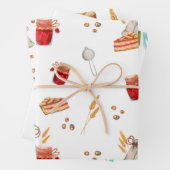 Sestive kerstfeestdagen, bakbehandelingen en Drink Inpakpapier Vel (In situ)