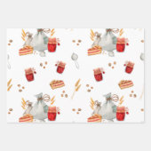 Sestive kerstfeestdagen, bakbehandelingen en Drink Inpakpapier Vel (Voorkant)