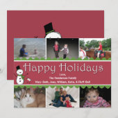 Sestive kerstmis Multi-Wenskaart met foto's Feestdagenkaart (Voorkant / Achterkant)