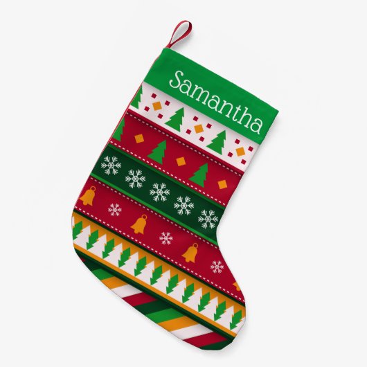 Sestive kerststopping kleine kerstsok (Voorkant (Hangend))