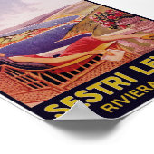 Sestri Levante Italy Vintage Travel Poster (Hoek)