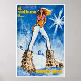 Sestriere, Italië poster