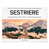Sestriere Sky resort Mountain poster (Voorkant)