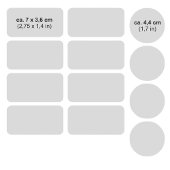 Set - 12 Namensaufkleber Marienkäfer - hellblau | Sticker