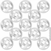 Set 13 girly zilver grijs volleybal spelers namen sticker (Voorkant)
