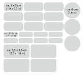 Set - 24 Namensaufkleber Pferde Herzchen braun | Sticker