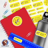 Set - 24  Namensaufkleber Pferde Sternchen gelb | Sticker