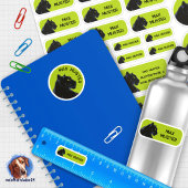 Set - 24 Namensaufkleber Schwarzer Panther grün | Sticker