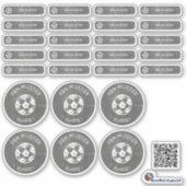 Set - 26 Namensaufkleber Fußball Tafel | Sticker (Voorkant)