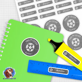 Set - 26 Namensaufkleber Fußball Tafel | Sticker