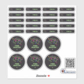 Set - 26 Namensaufkleber Spielecontroller | Sticker (Vel)