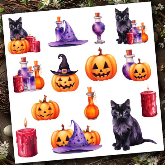 Set 2 Halloween kleurrijk Sticker