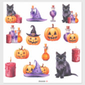 Set 2 Halloween kleurrijk Sticker (Vel)
