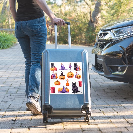 Set 2 Halloween kleurrijk Sticker (Koffer Insitu)