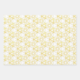 set 3 cadeaupapier, Elegant en modern Inpakpapier Vel