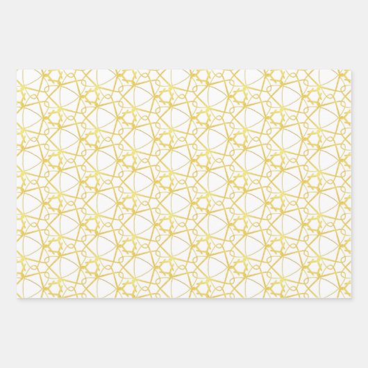 set 3 cadeaupapier, Elegant en modern Inpakpapier Vel (Voorkant)