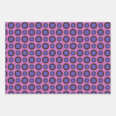 Set 3 Kleurrijke Retro 60s 70s Inpakpapier Vel (Voorkant 2)