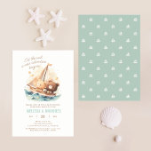 Set a Sail Nieuw avontuur begint Baby shower Invit Kaart