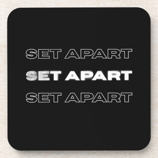 Set Apart Coaster – Christian Home Décor Bier Onderzetter (Voorkant)