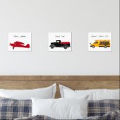 Set Art Prints Vliegtuig Truck Bus Jongenskamer (Slaapkamer)