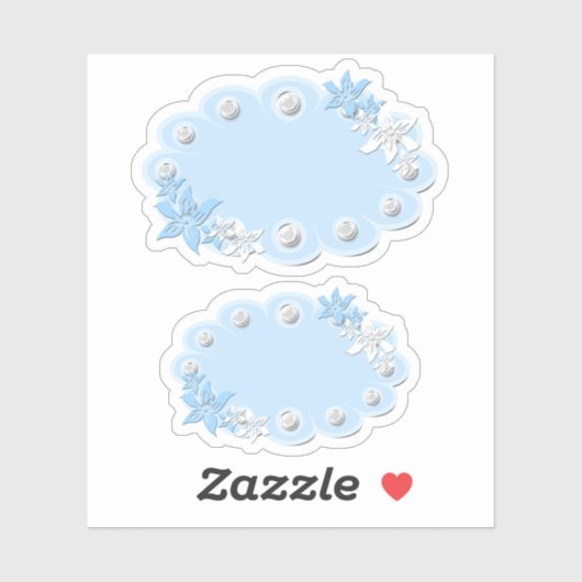 Set, baby stickers, voor scrapbook, blauw, labels (Vel)