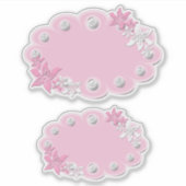 Set, baby stickers, voor scrapbook, roze, labels (Voorkant)