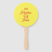 Set Blauwe en gele Emoji Zon Gedrukte feestventila Handwaaier (Achterkant)