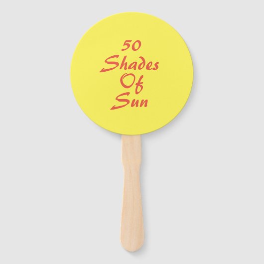 Set Blauwe en gele Emoji Zon Gedrukte feestventila Handwaaier (Achterkant)