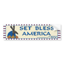 Set Bless America Bumpersticker