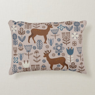 set bloemelementen in Scandinavische stijl, Accent Kussen