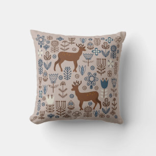 set bloemelementen in Scandinavische stijl, Kussen