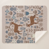 set bloemelementen in Scandinavische stijl, Sherpa Deken (Voorkant (horizontaal))