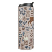 set bloemelementen in Scandinavische stijl, Thermosbeker (Gedraaid links)