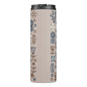 set bloemelementen in Scandinavische stijl, Thermosbeker (Achterkant)