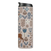 set bloemelementen in Scandinavische stijl, Thermosbeker (Geroteerd rechts)