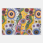 Set de 3 hojas de Papel de Regalo Psicodélico Inpakpapier Vel (Voorkant)