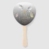 Set de abanicos palomas con mariposas handwaaier (Voorkant)