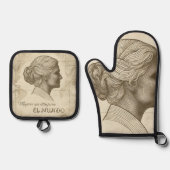 Set de manoplas Mujeres que dibujaron el mundo (Voorkant)