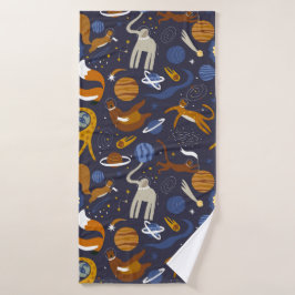 Set de toallas Animals Outer Space Bad Handdoek