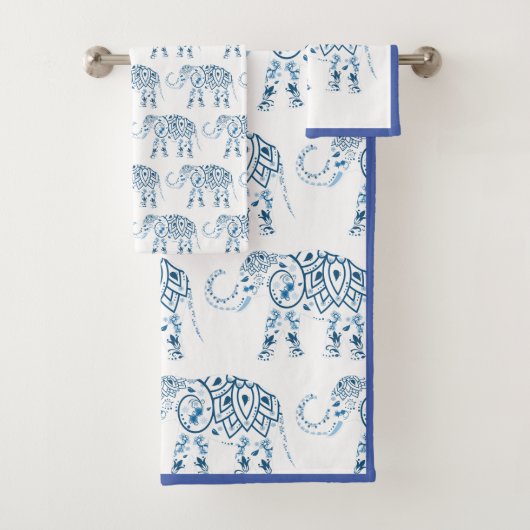 Set de toallas Elefante Mandala Azul Bad Handdoek (Insitu)