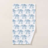 Set de toallas Elefante Mandala Azul Bad Handdoek (Handdoek)